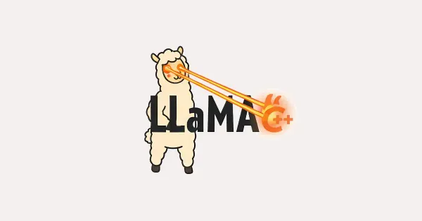Cartoon llama in the center of a white background, emitting laser-like beams from its eyes. The illustration creates a playfu